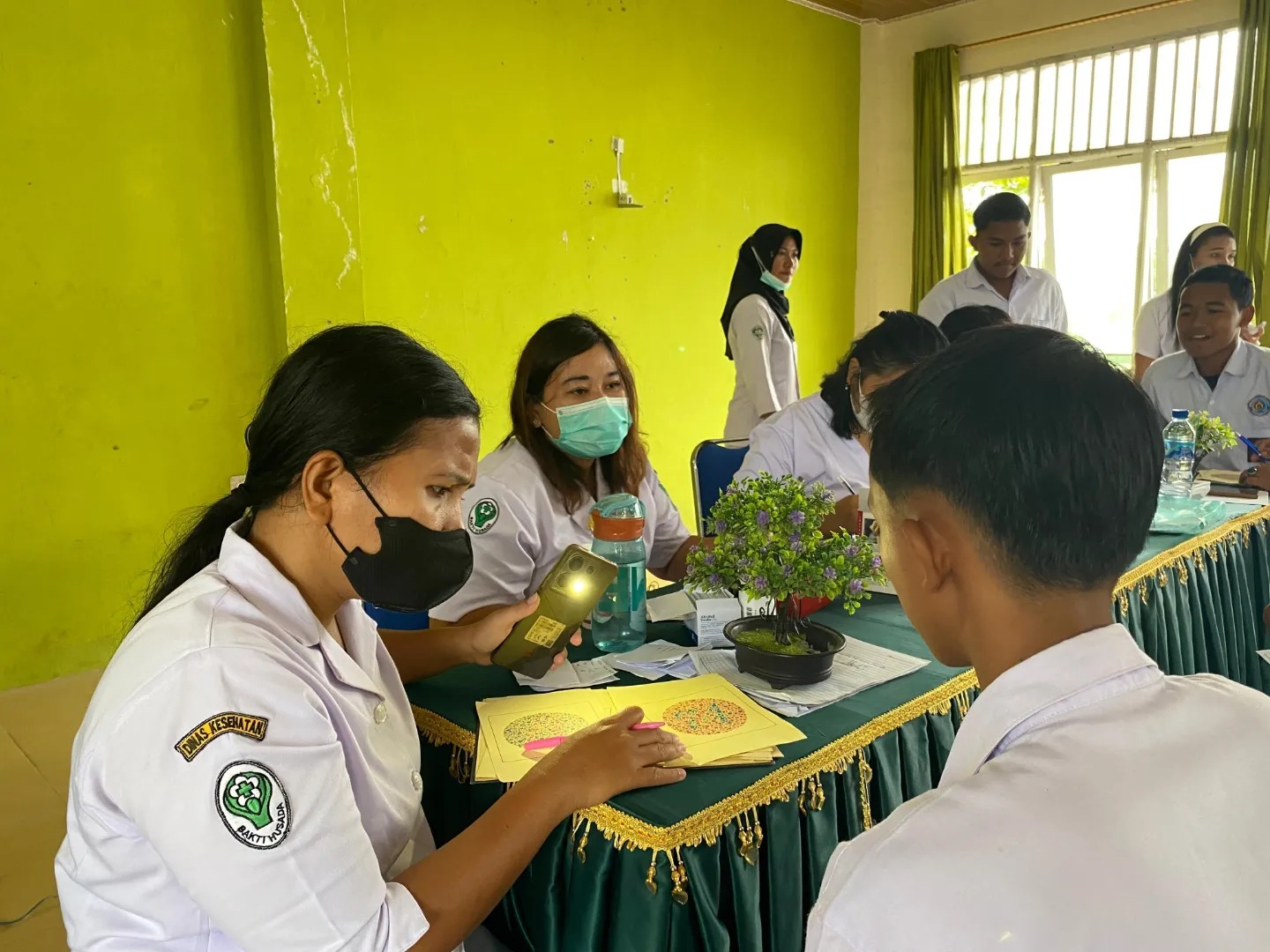 Pelaksanaan Penjaringan Kesehatan Anak Sekolah oleh Puskesmas Perdagangan di SMK Swasta Satrya Budi 1 Perdagangan