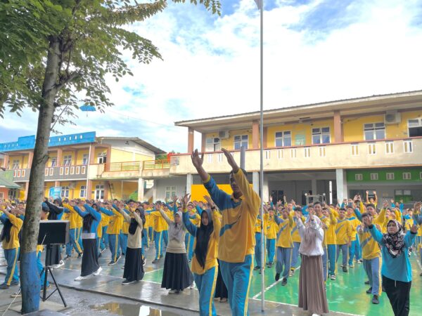 SMK Swasta Satrya Budi 1 Perdagangan Konsisten Laksanakan Senam Anak Indonesia Hebat