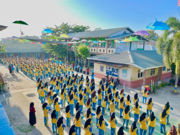 Siswa SMK Satrya Budi Ikuti Giat Senam Anak Indonesia Hebat