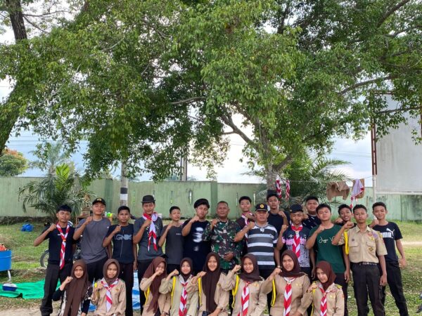 24 Siswa SMK Satrya Budi 1 Perdagangan Ikuti Pembinaan Pramuka Saka Wira Kartika Kodim 0207/Simalungun