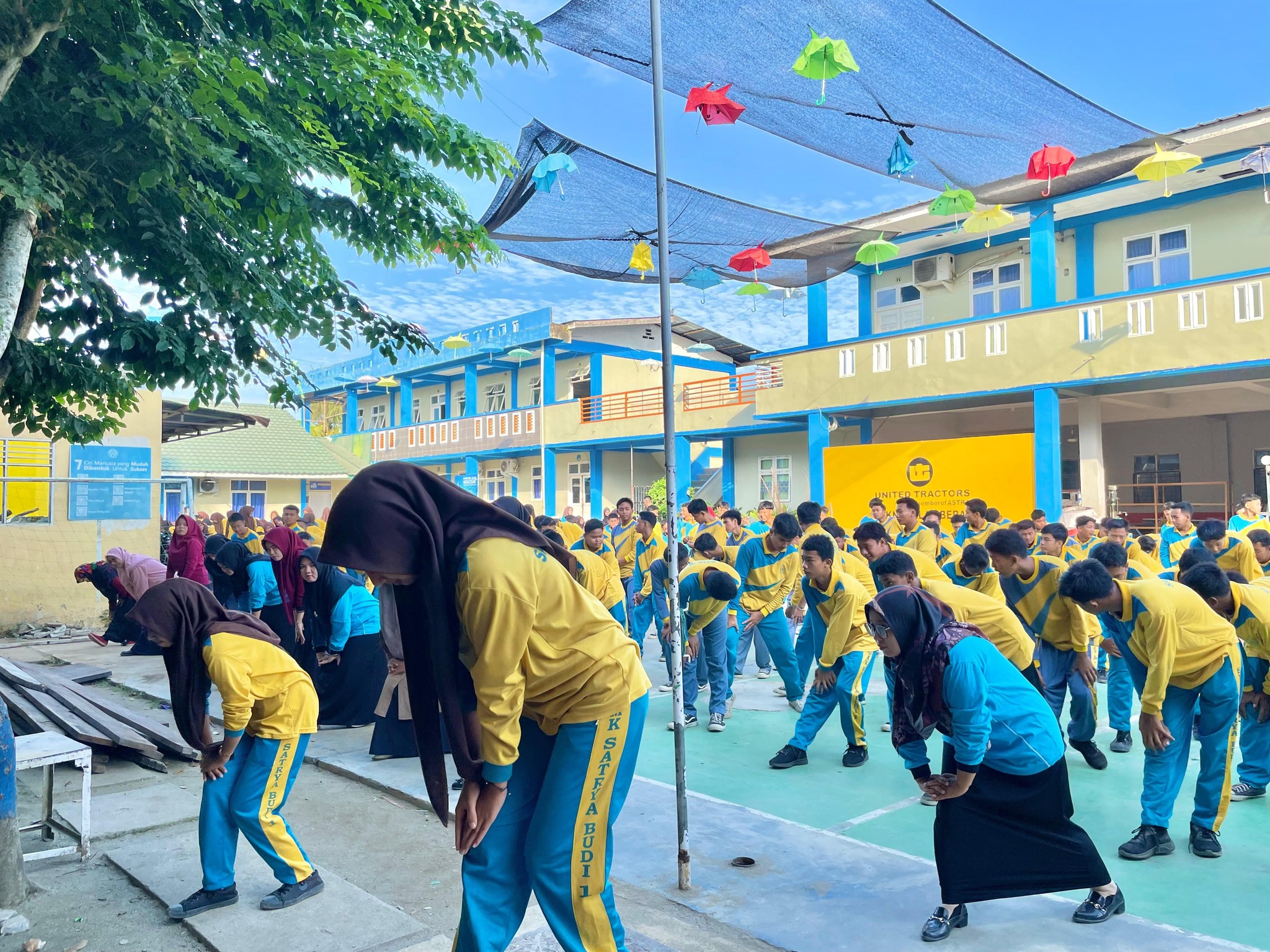 Setiap Jumat Pagi, SMK Satrya Budi 1 Perdagangan Konsisten Gelar Senam Anak Indonesia Hebat